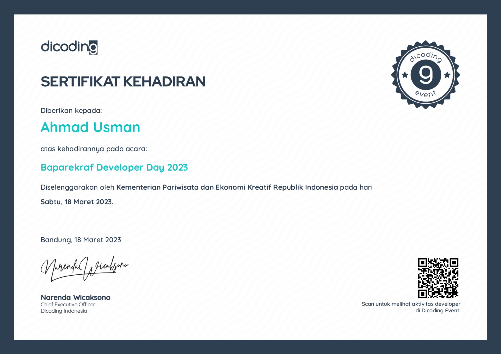 Baparekraf Developer Day